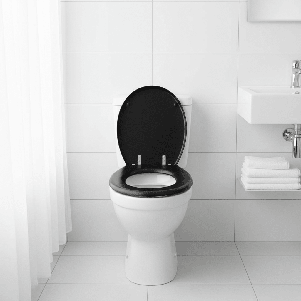 Brooks Black Panel Effect Toilet Seat