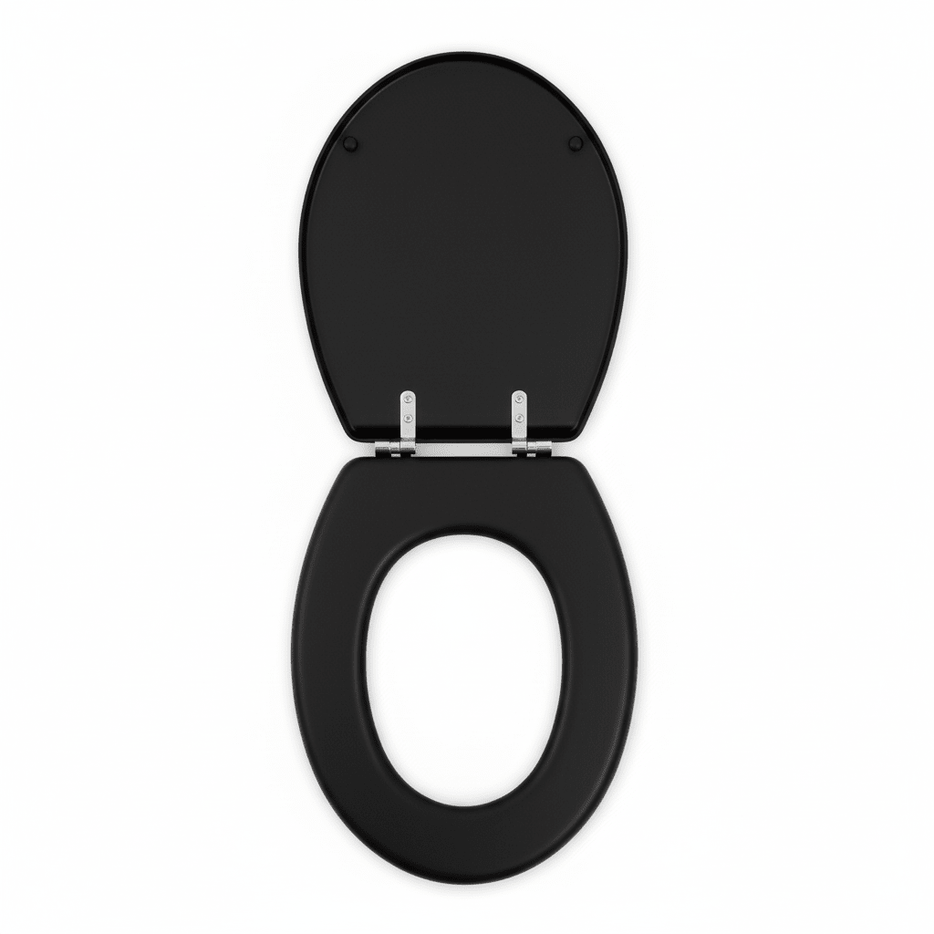 Brooks Black Panel Effect Toilet Seat