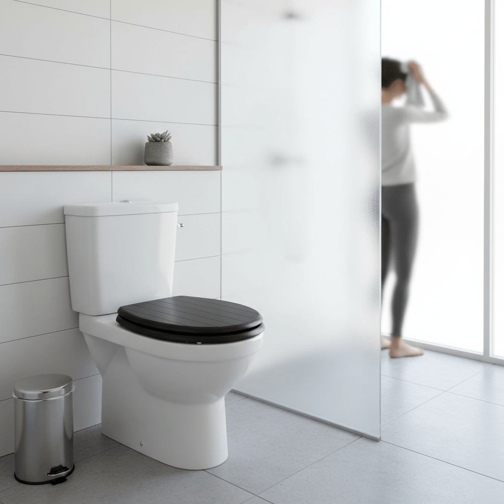 Brooks Black Panel Effect Toilet Seat