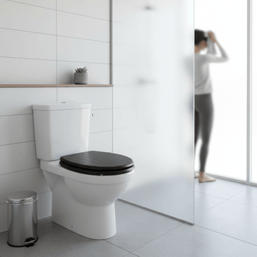 Brooks Black Panel Effect Toilet Seat