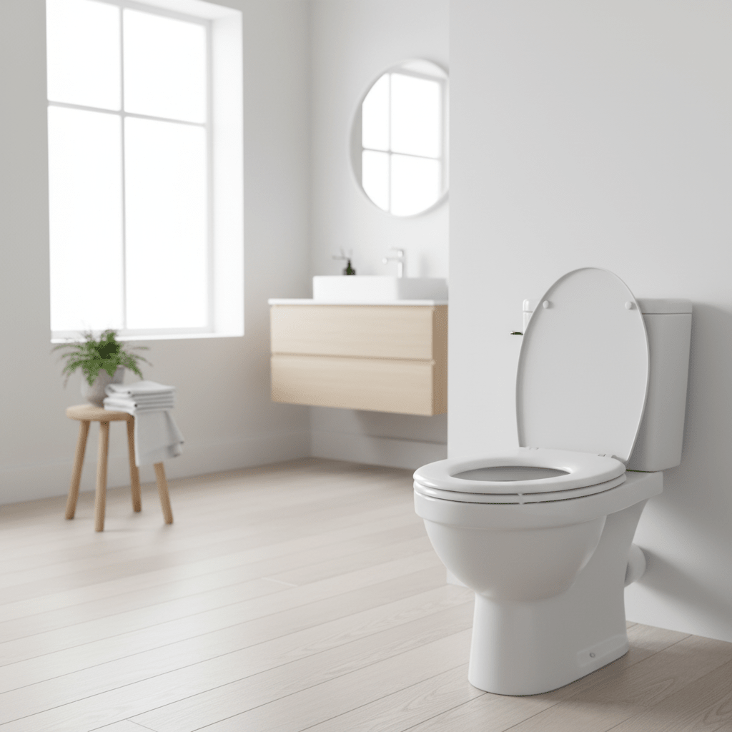 Brooks Grey Panel Effect Toilet Seat