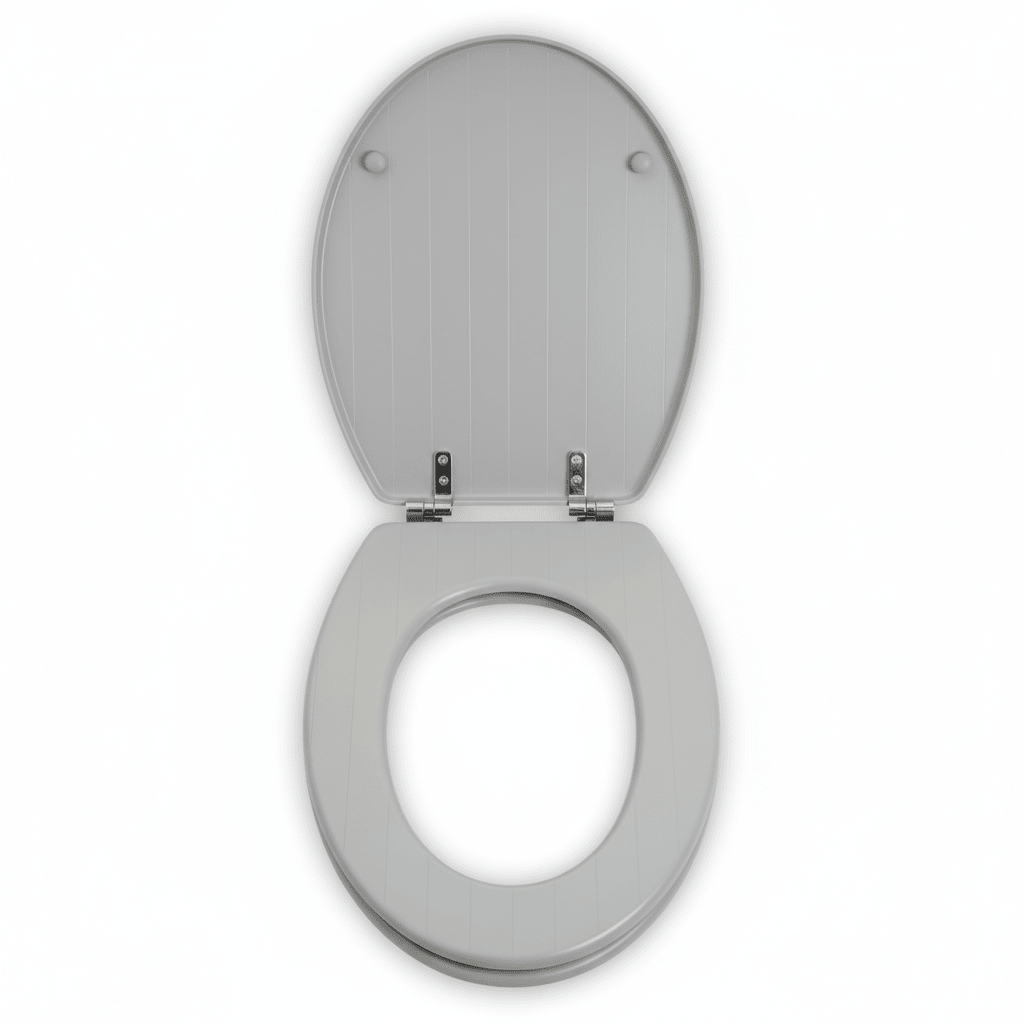 Brooks Grey Panel Effect Toilet Seat