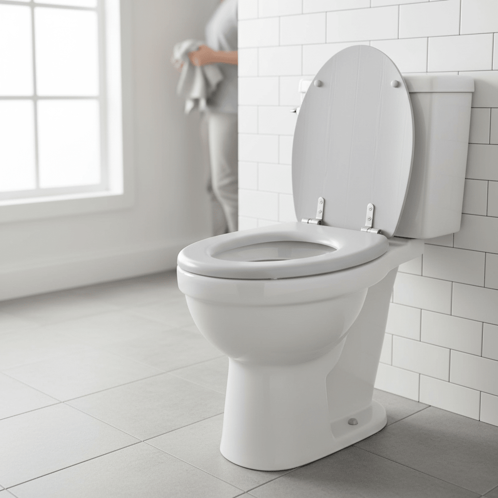 Brooks Grey Panel Effect Toilet Seat