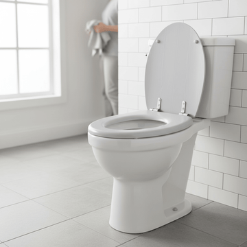 Brooks Grey Panel Effect Toilet Seat