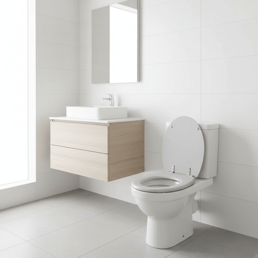 Brooks Grey Panel Effect Toilet Seat