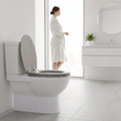 Brooks Grey Wood Toilet Seat