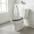 Brooks Grey Wood Toilet Seat