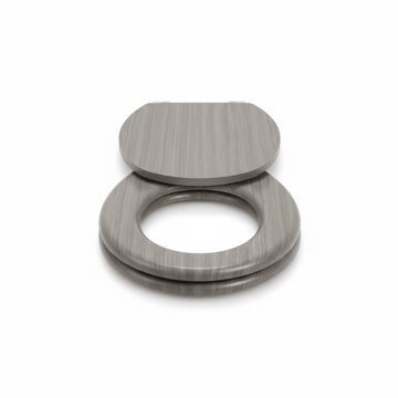 Brooks Grey Wood Toilet Seat