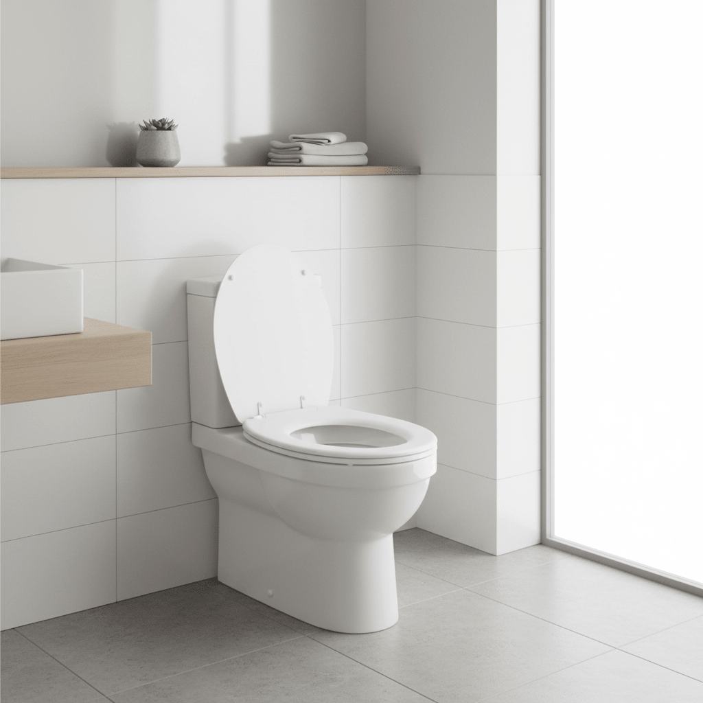Brooks Matte White Toilet Seat