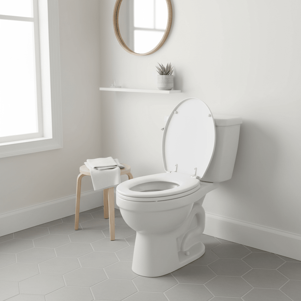 Brooks Matte White Toilet Seat