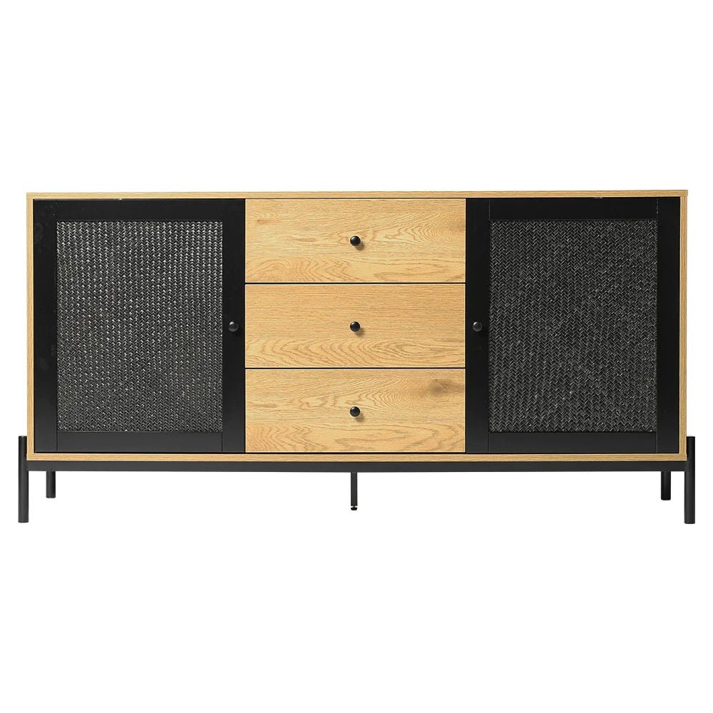 Brown Oak Storage Cabinet