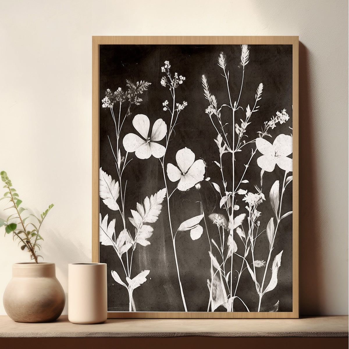 Brown Painting Botanical Wild Botanicals Dark Tonal wall art — piece 1 of 3 in the set