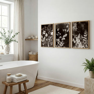 Brown Painting Botanical Wild Botanicals Dark Tonal wall art displayed on a wall in a styled room — view 5