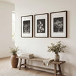 Brown Wall Art Rustic Botanical Wildflowers & Blossom Tree wall art displayed on a wall in a styled room