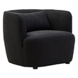 Bruge Textured Black Curved Chair