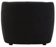 Bruge Textured Black Curved Chair