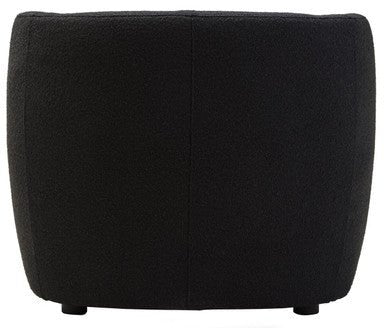 Bruge Textured Black Curved Chair