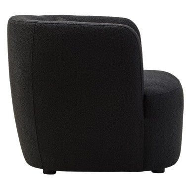 Bruge Textured Black Curved Chair