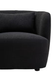 Bruge Textured Black Curved Chair