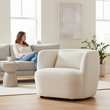 Bruge Textured Cream Curved Chair