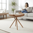 Buffalo Grey Leather Footstool