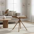 Buffalo Grey Leather Footstool