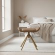 Buffalo Grey Leather Footstool