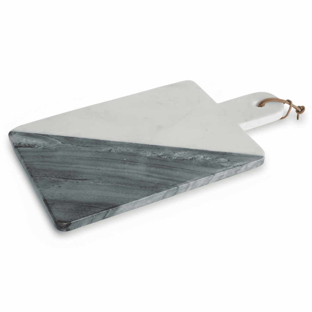 Bulgari White And Grey Marble Paddle Board