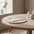 Bulgari White And Grey Marble Round Paddle Board