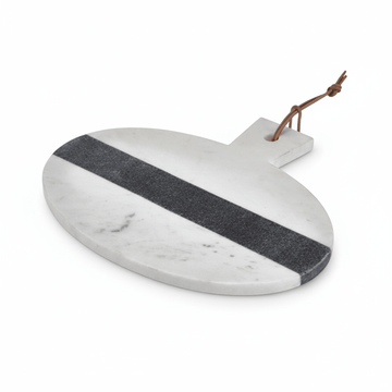 Bulgari White And Grey Marble Round Paddle Board