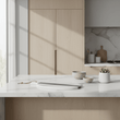 Bulgari White And Grey Marble Round Paddle Board