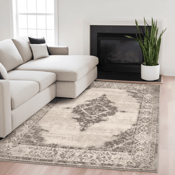 Cadiz Natural Traditional Rug – Soft Vintage