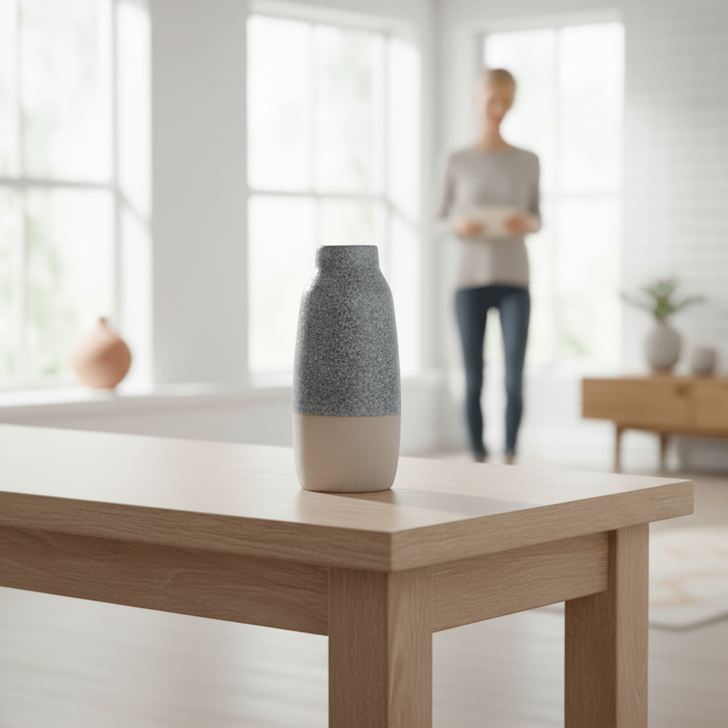 Caldera Grey Bottled Vase