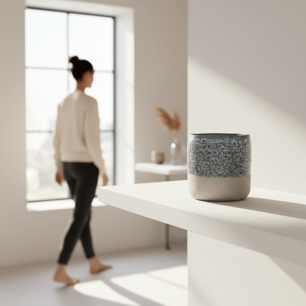 Caldera Grey Speckled Small Planter