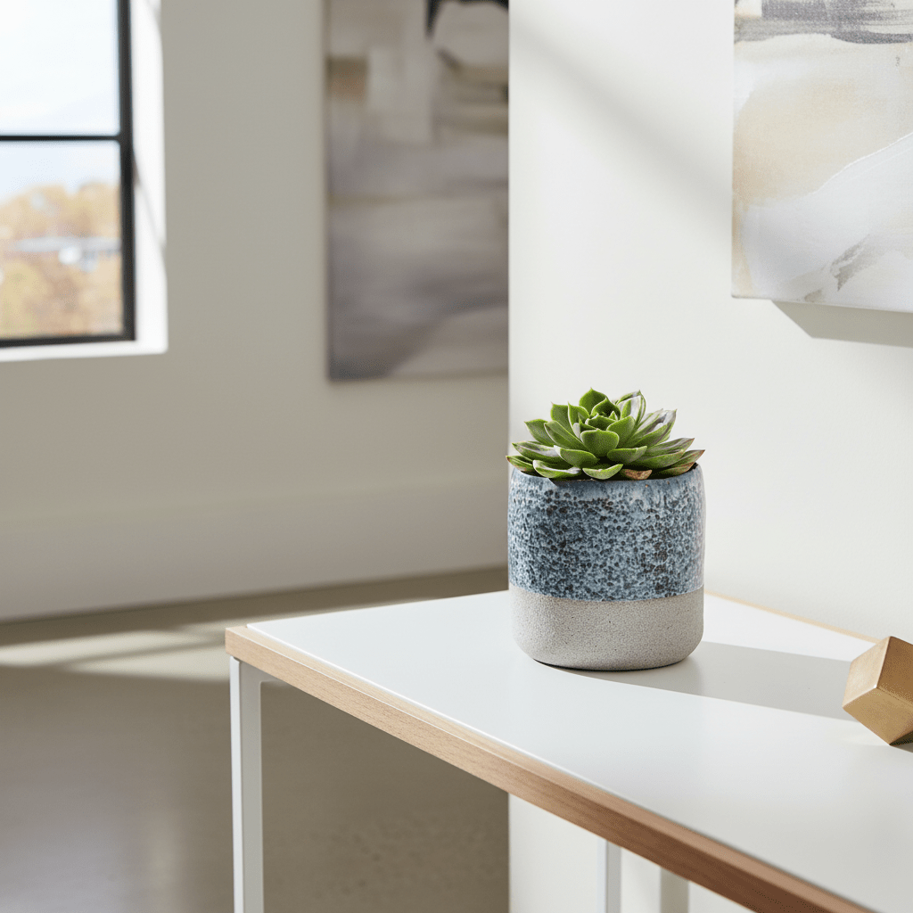 Caldera Grey Speckled Small Planter