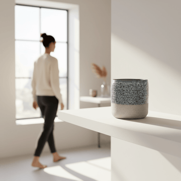 Caldera Grey Speckled Small Planter