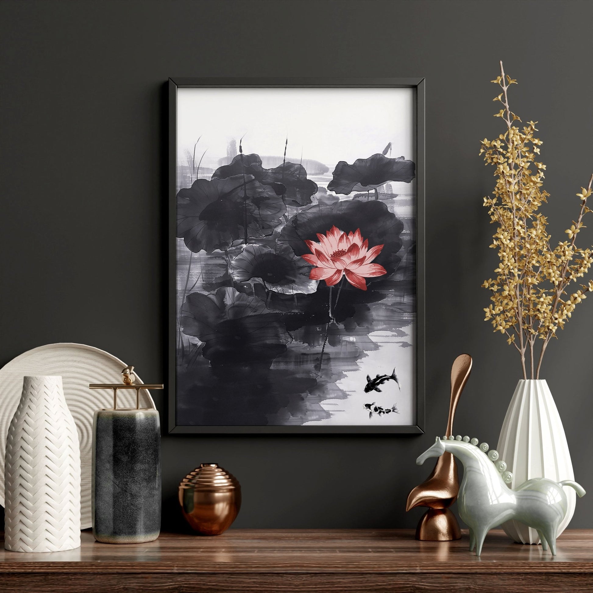 Calming Art | Set of 3 Asian Inspired Wall art Prints