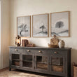 Canvas Art Landscape Scandi Nordic Trees & Moon wall art displayed on a wall in a styled room — view 5