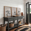 Canvas Art Landscape Scandi Nordic Trees & Moon wall art displayed on a wall in a styled room — view 6