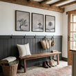 Canvas Art Landscape Scandi Nordic Trees & Moon wall art displayed on a wall in a styled room — view 7