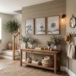 Canvas Art Landscape Scandi Nordic Trees & Moon wall art displayed on a wall in a styled room — view 8