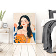 Canvas Bedroom Art | Set of 3 Boho Women Wall art Prints