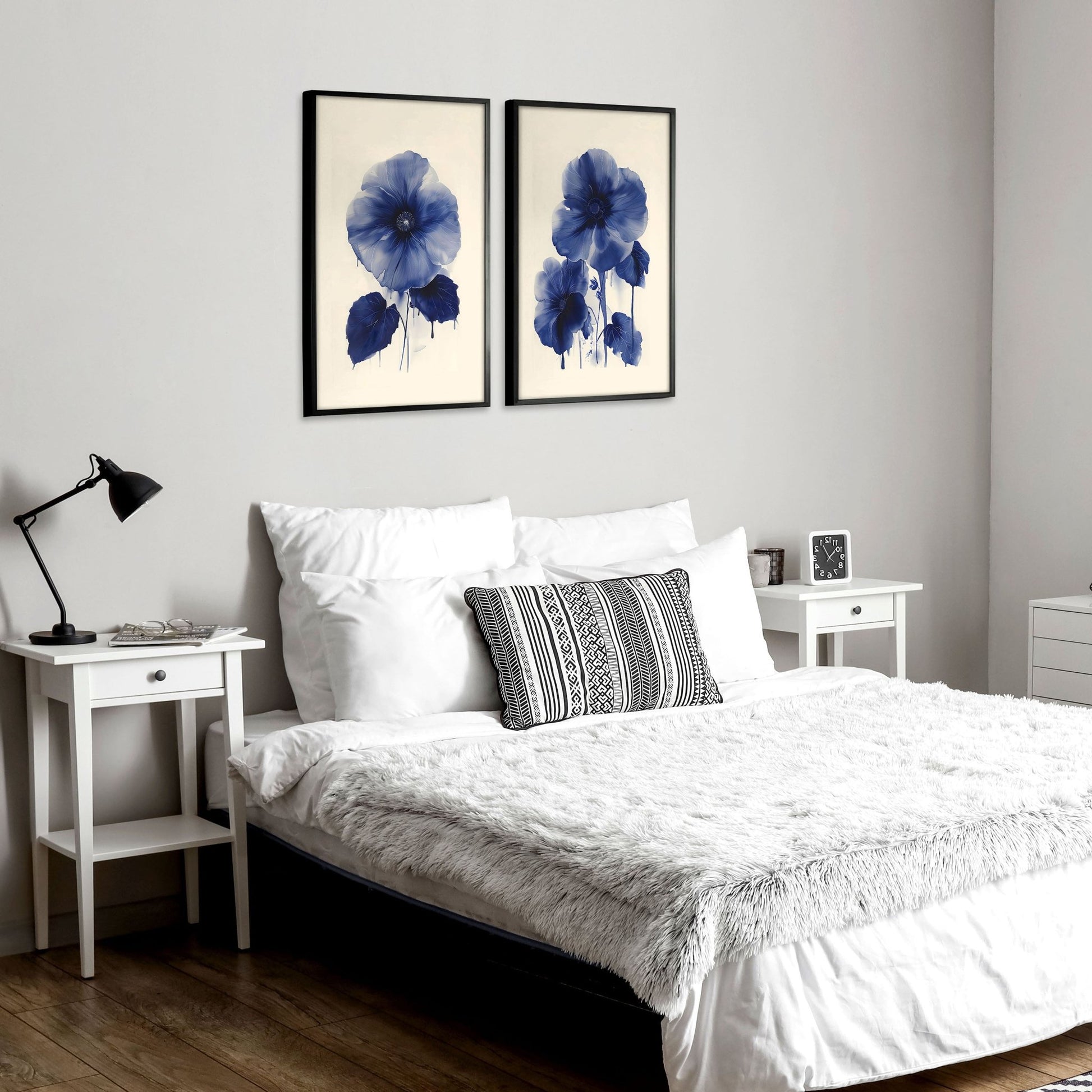 Canvas Floral Print | Set of 2 Botanical Wall art Prints