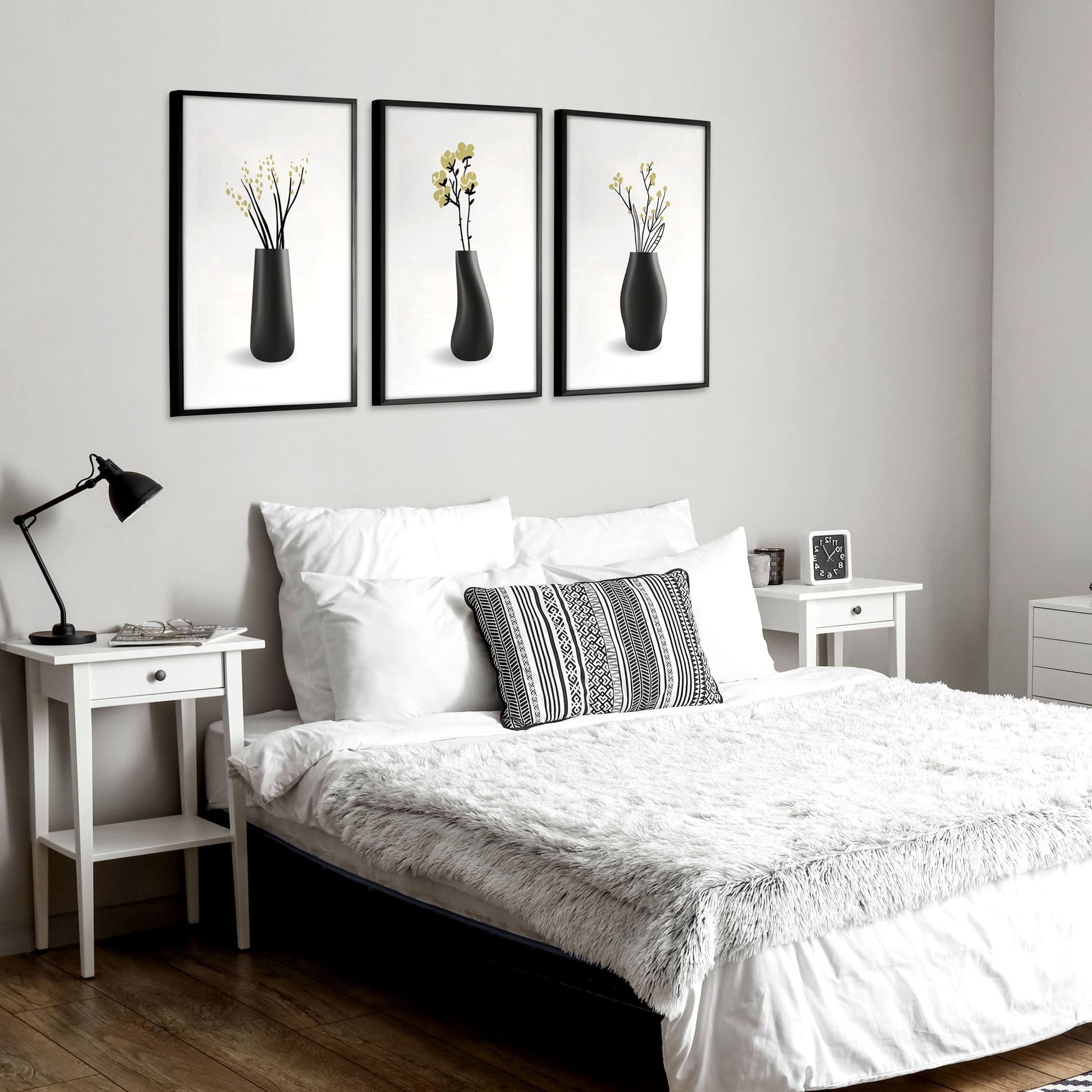 Canvas Framed Wall Art | Set of 3 Botanical Wall art Prints