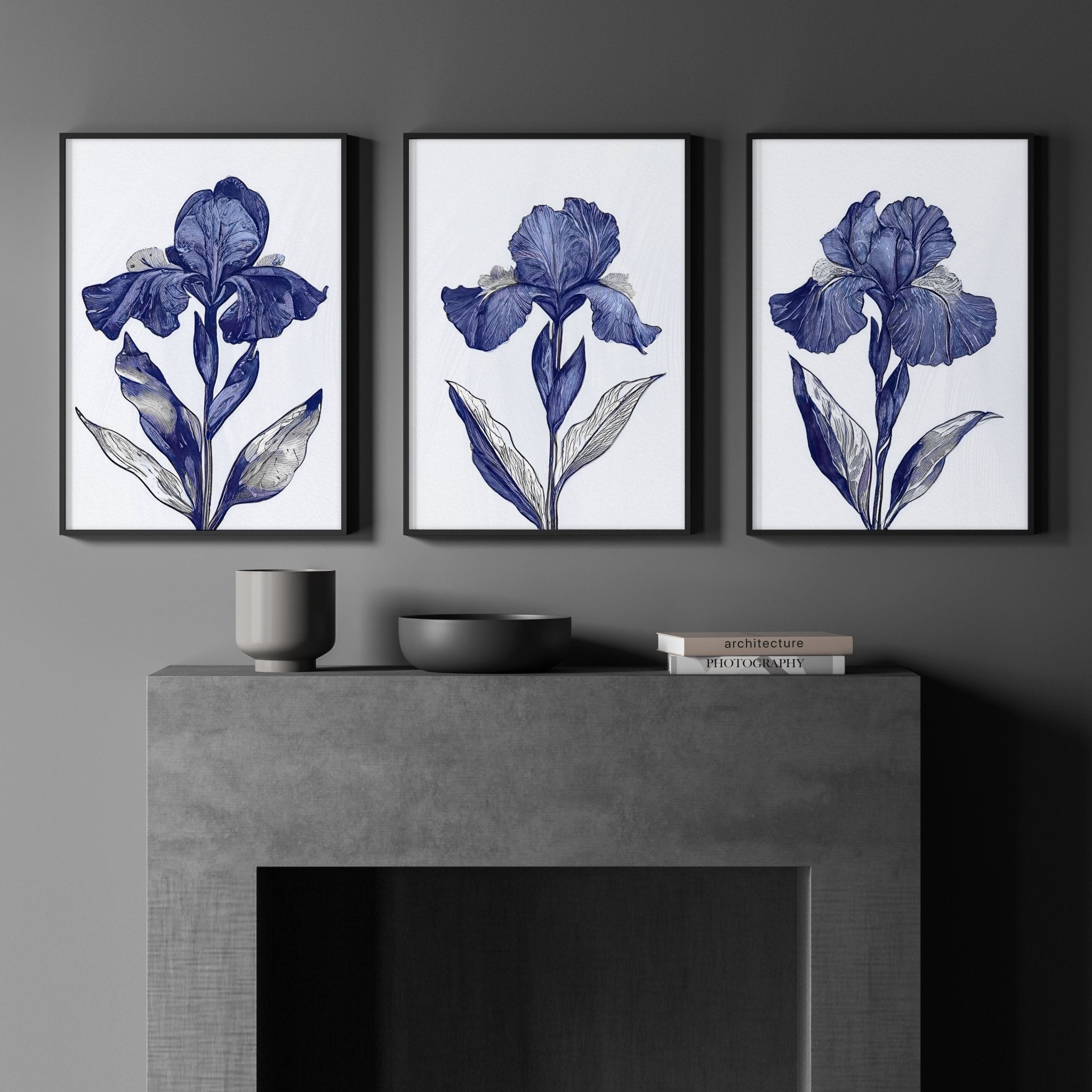 Canvas Pictures For Walls | Set of 3 Botanical Wall art Prints
