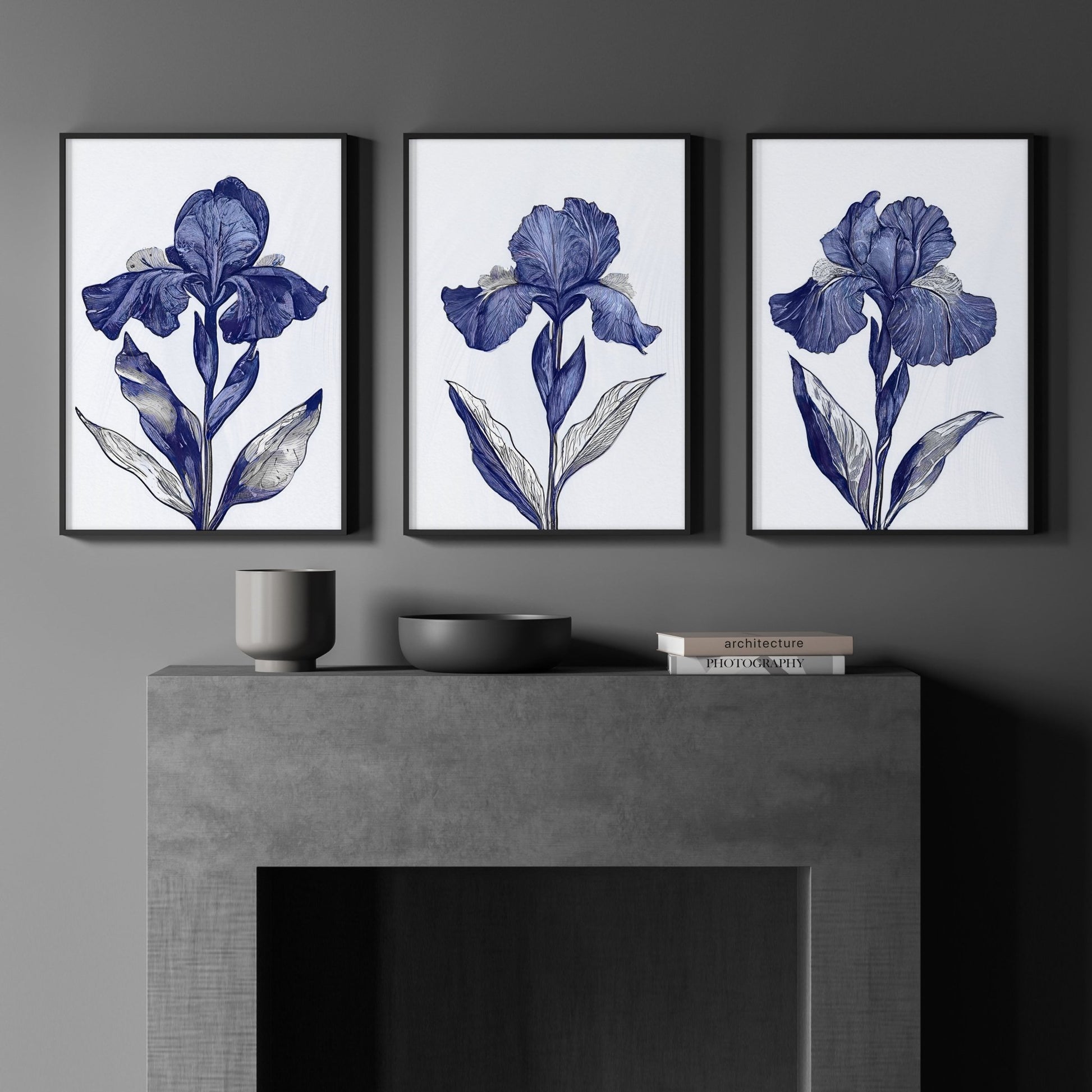 Canvas Pictures For Walls | Set of 3 Botanical Wall art Prints