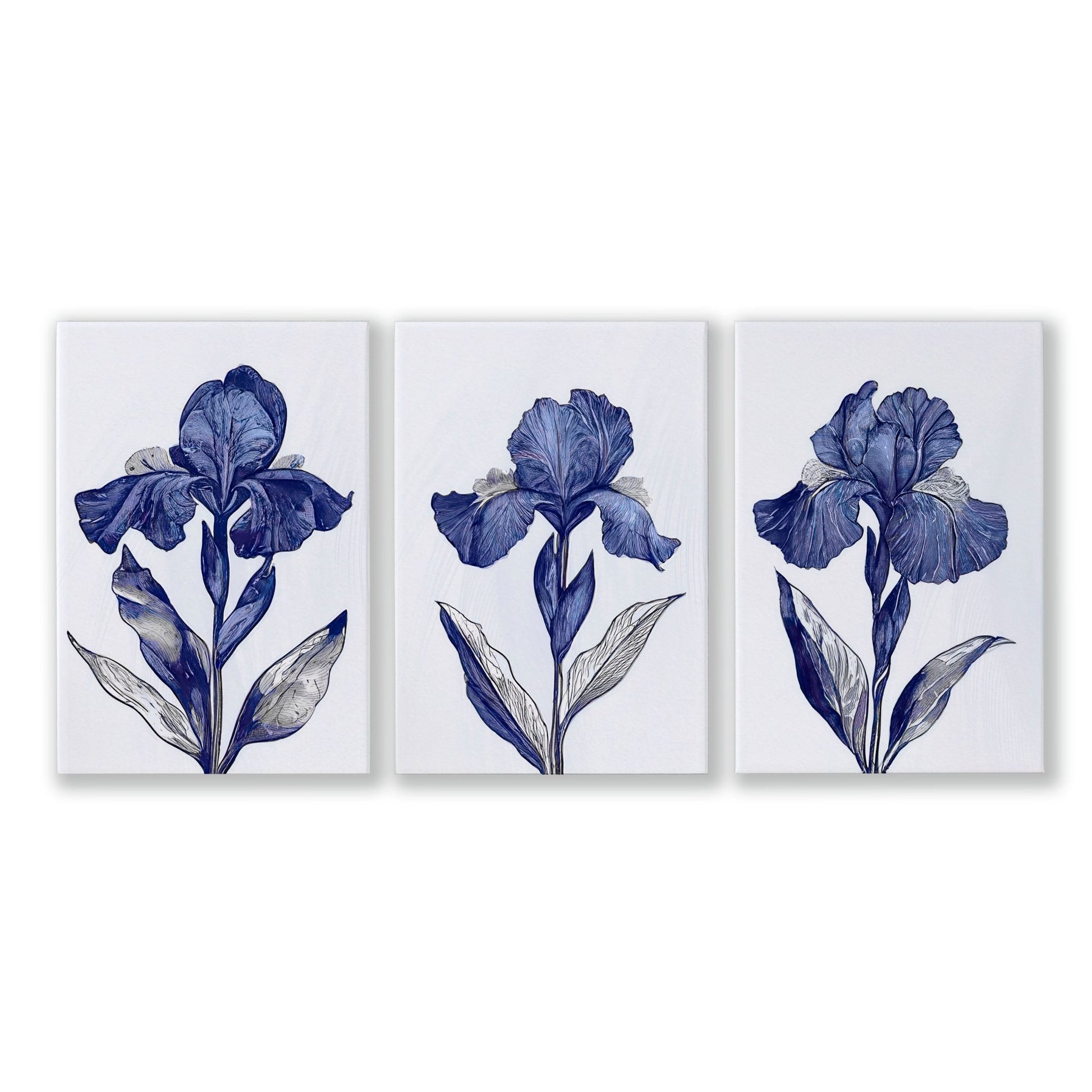 Canvas Pictures For Walls | Set of 3 Botanical Wall art Prints