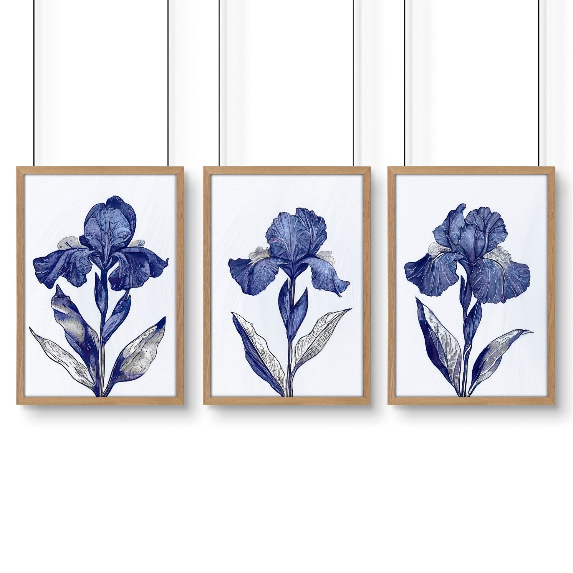 Canvas Pictures For Walls | Set of 3 Botanical Wall art Prints