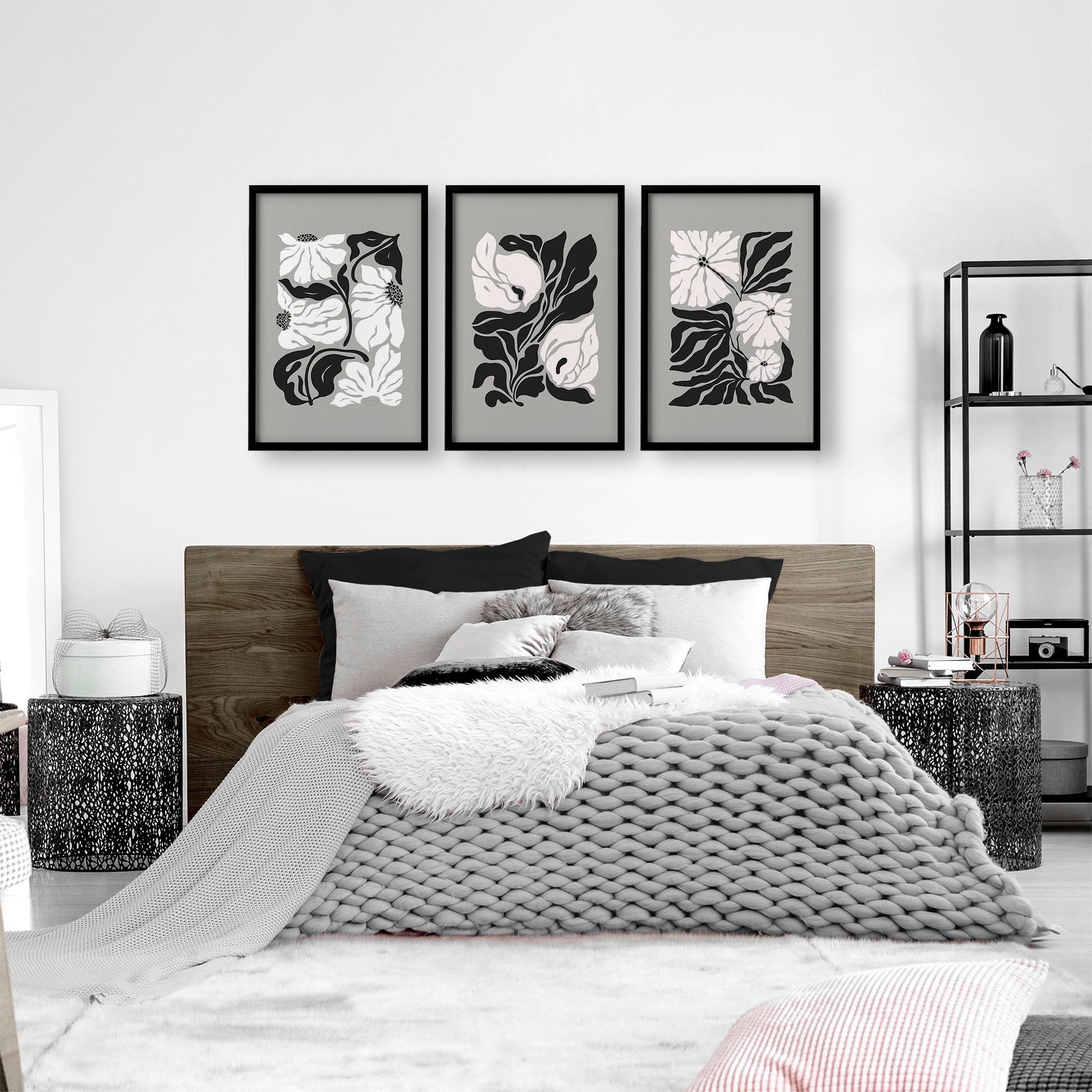 Canvas Prints Wall Decor | Set of 3 Botanical Wall art Prints