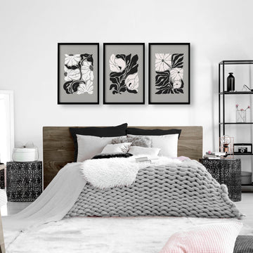 Canvas Prints Wall Decor | Set of 3 Botanical Wall art Prints